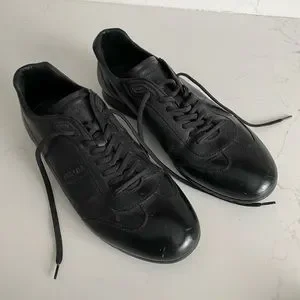 靴 PRADA SPORT Emblem Leather Shoes Black Prada logo-jacquard Leather Sneakers | Black | FARFETCH